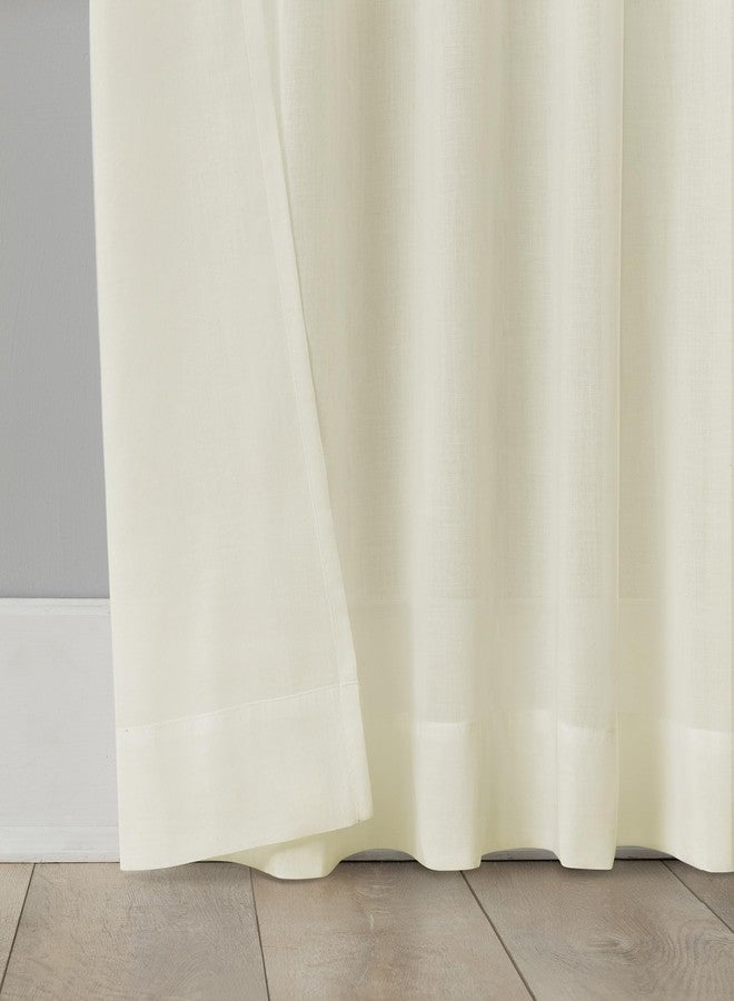 Archaeo 100% Cotton Sheer Curtain, 50" x 84, Cream - Image 5
